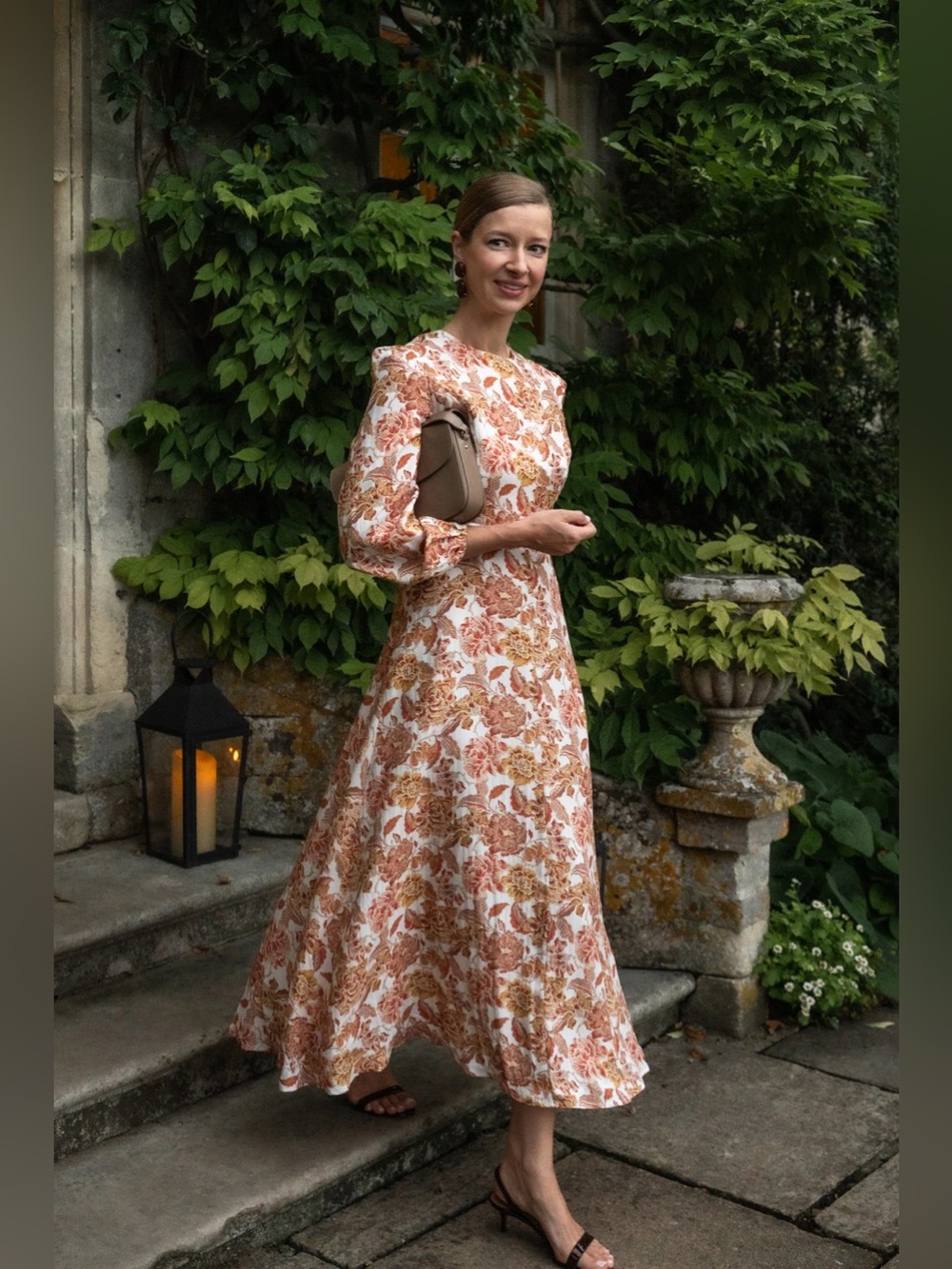 Hyacinth House Floral Maxi Dress Size S | Fall Cottagecore Puff Sleeve